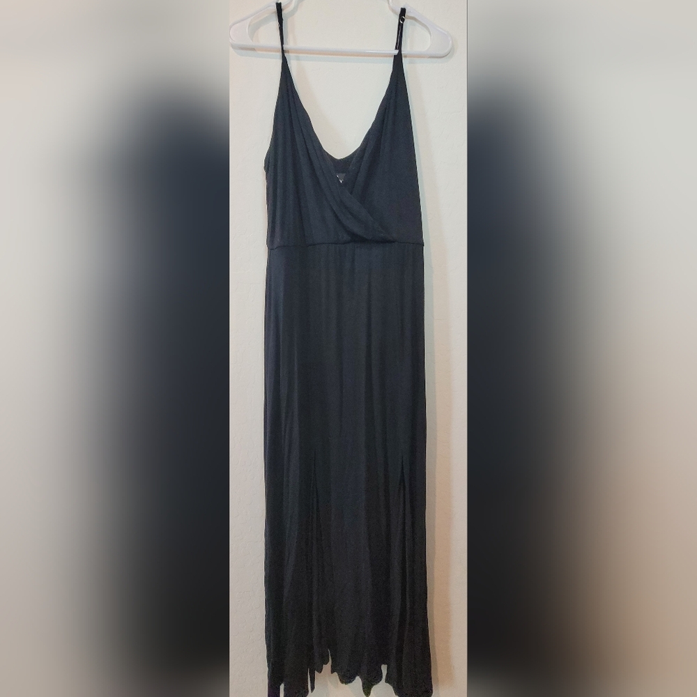Lulu's Black Pleated Pencil Maxi Skirt